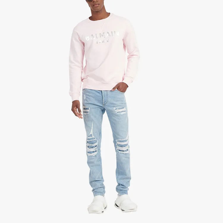 BALMAIN Sweatshirts Men Light Pink-1