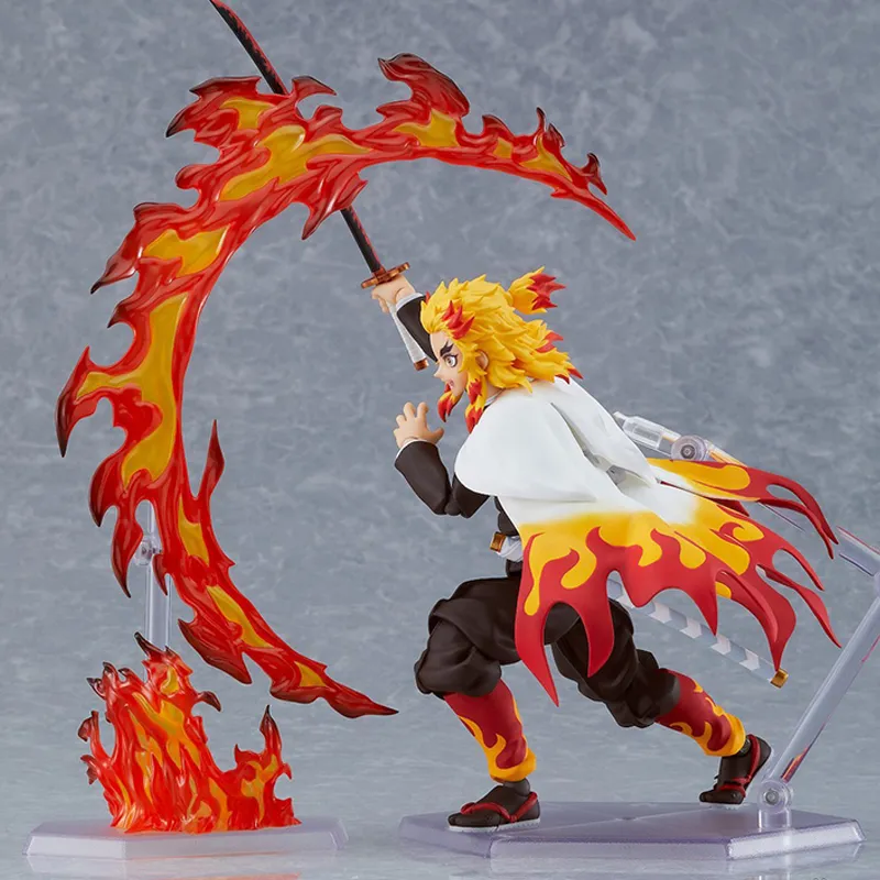 MAX Factory Kyojuro Rengoku Figma#553 Demon Slayer  Kimetsu No Yaiba Action Figure Scale Figures 15.5cm-2