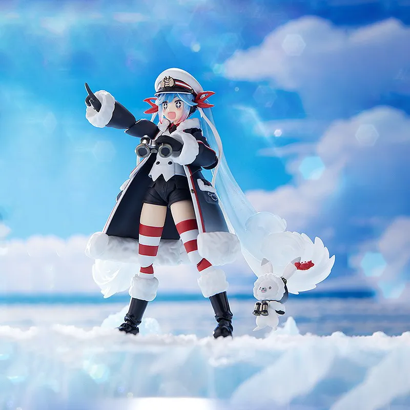 MAX Factory Hatsune Miku Figma #EX 066 Snow Miku 2022 Grand Voyage Ver. Action Figure Scale Figures 13cm-2