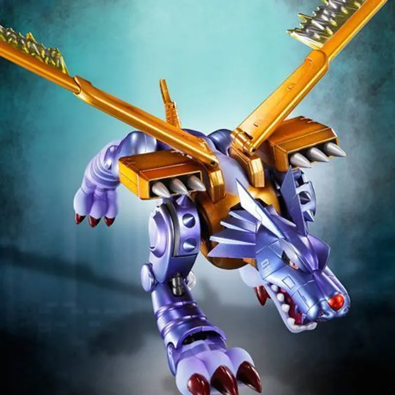 BANDAI Metal Garurumon SHF Digimon Metal Garurumon Assembled Models Primary Color Version-3