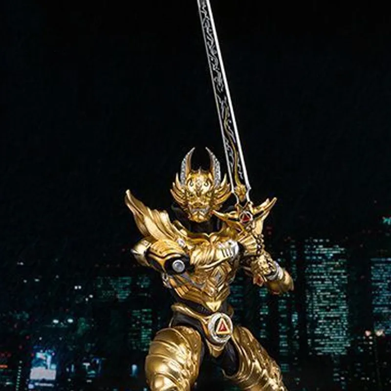 BANDAI Soul Limited Shf Kiba Garo Gold Knight Kiba Flowing Fangs Gold Ver. Action Figures-3