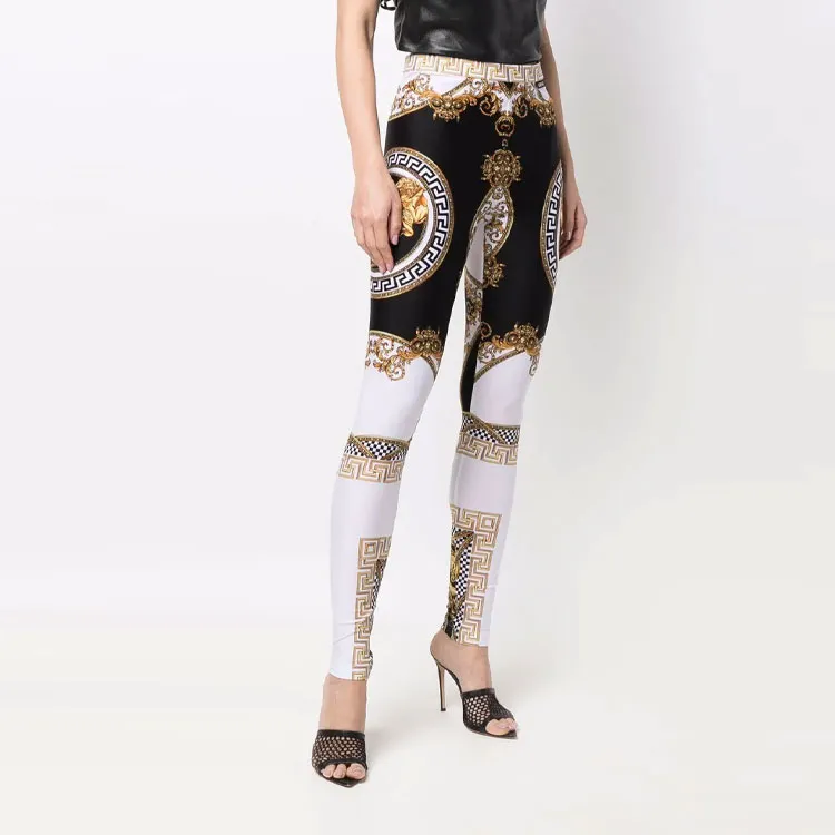 VERSACE Leggings Women's White-3