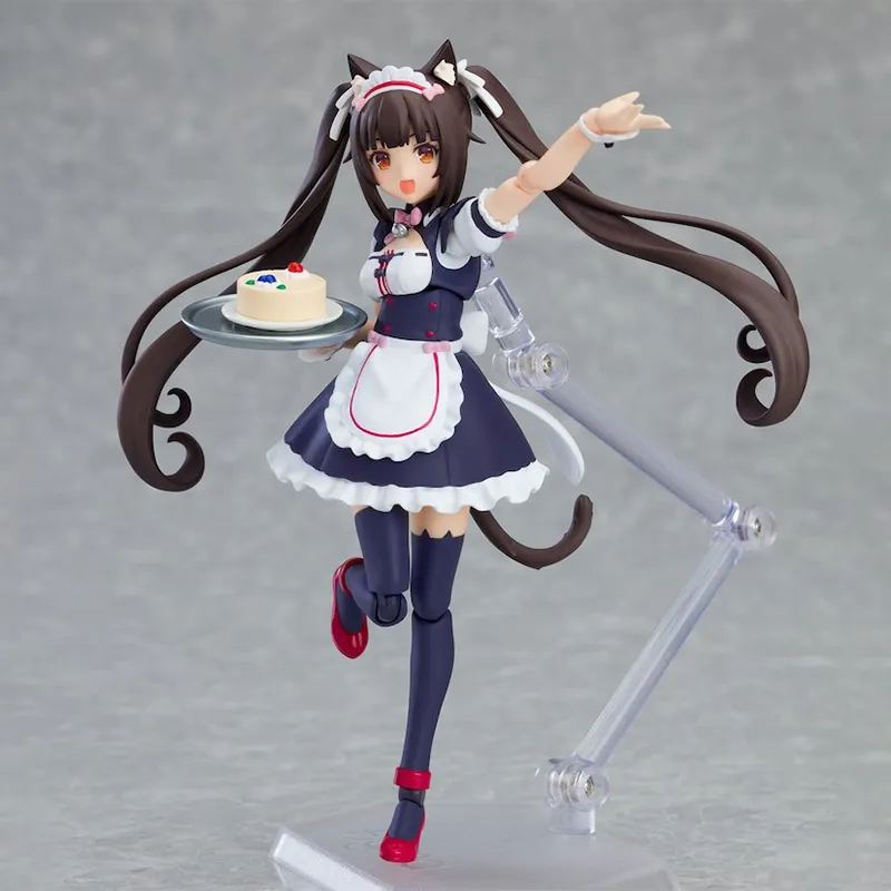 MAX Factory Chocolate Figma#486 Cat Girl Café Nekopara Vol. 1 Soleil Opened! Action Figures 13cm-2