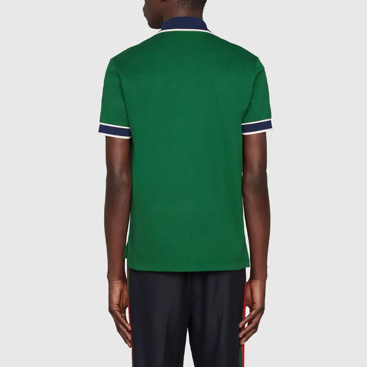 GUCCI Polo Shirts Men Green-3