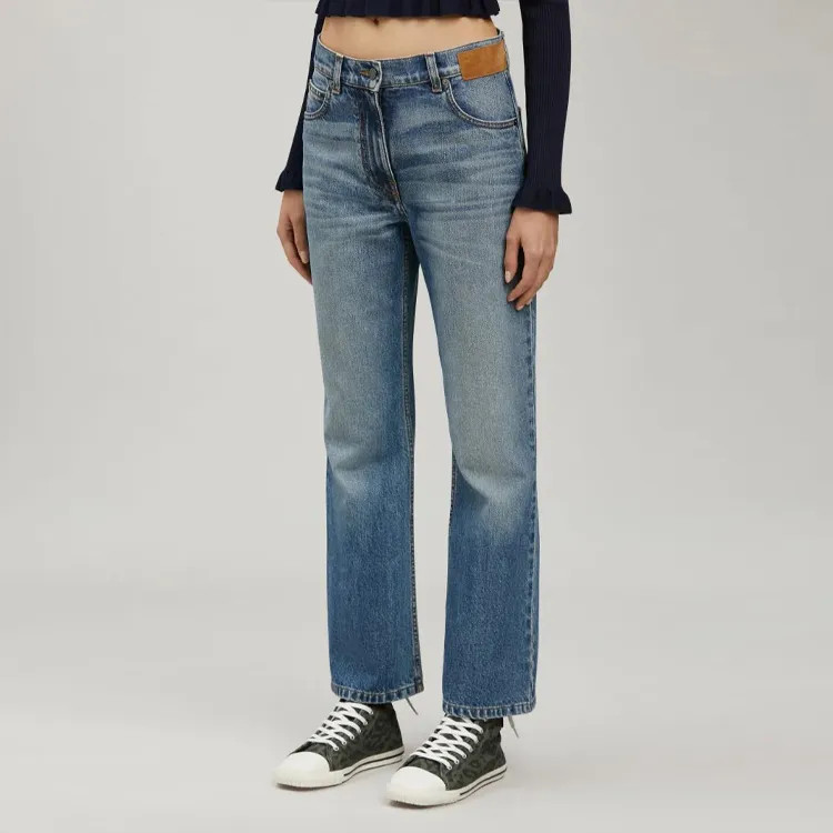 PALM ANGELS Star Flare Jeans Blue-3