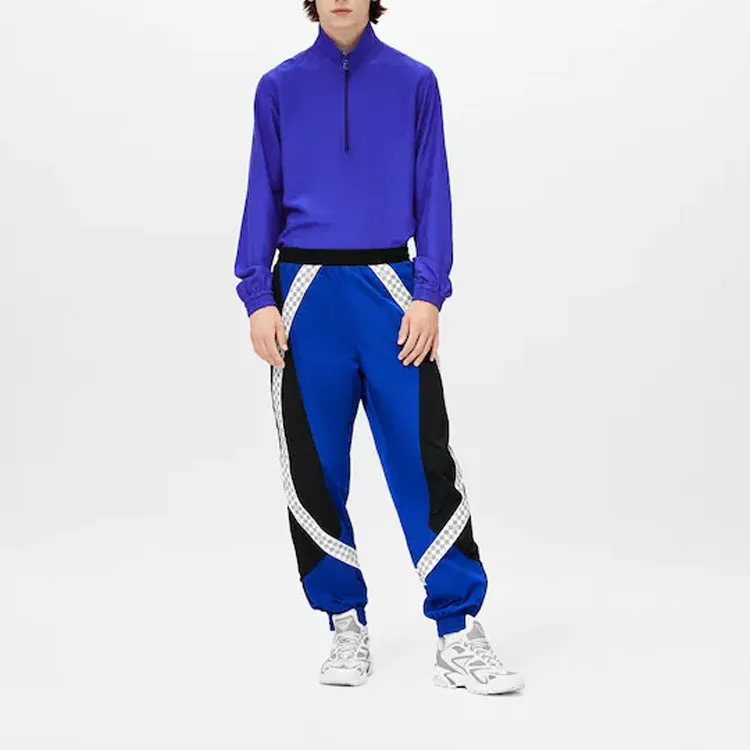 LOUIS VUITTON SS22 Knitted Sports Pants Men's Blue-4