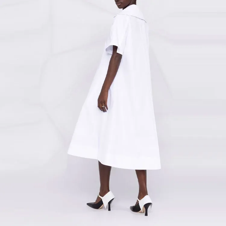 JIL SANDER Short-Sleeved Dresses Women's White-1