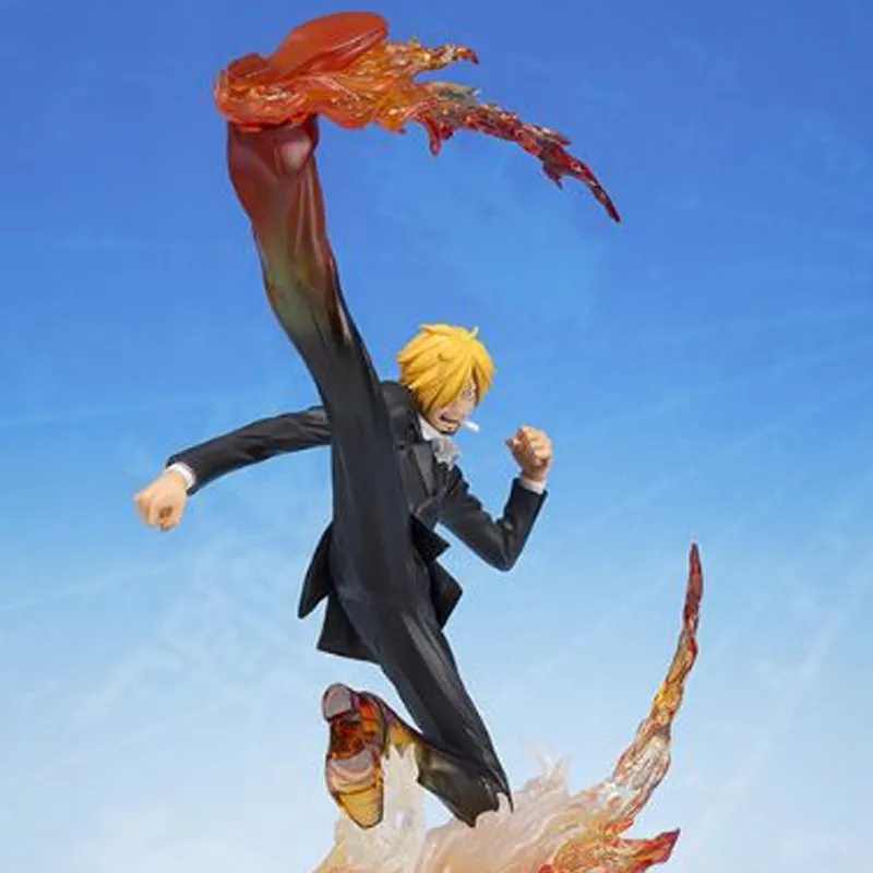 BANDAI Sanji Bandai Figurarts Zero One Piece Level 1 Chopped Meat With Demon Wind Feet Scale Figures 16cm-3