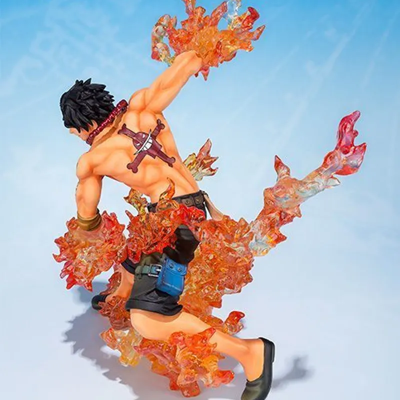 BANDAI BATTLE Collection Portgas D. Ace Bandai Figurarts Zero Ultra Battle Extra Brother's Bond Scale Figures 15.5cm-3