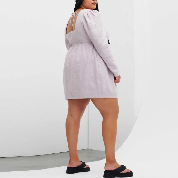 GANNI Long Sleeved Dresses Women's Purple-2
