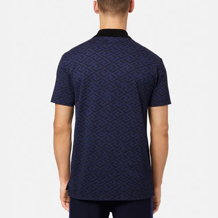 VERSACE Polo Shirts Men Blue-3