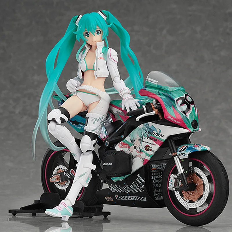 MAX Factory Hatsune Miku Figma#250 Racing Hatsune Miku 2014 EV Mirai Ver. Action Figures Medium-2