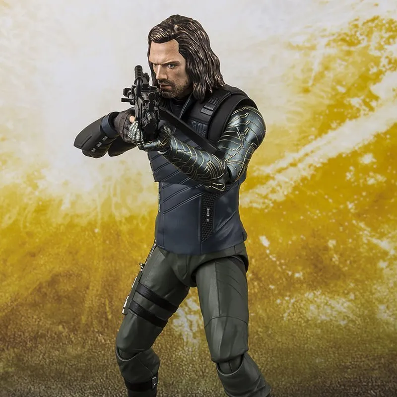 BANDAI Marvel Character SHF The Avengers Infinity War Winter Soldier Tamashii Effect Impact Action Figures-3