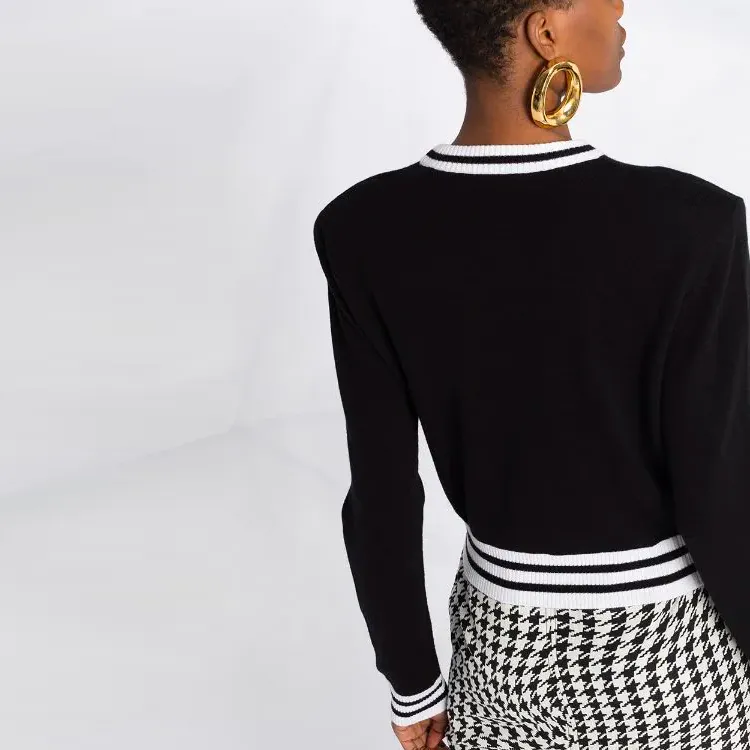 BALMAIN Intarsia knit Logo Jumper-4