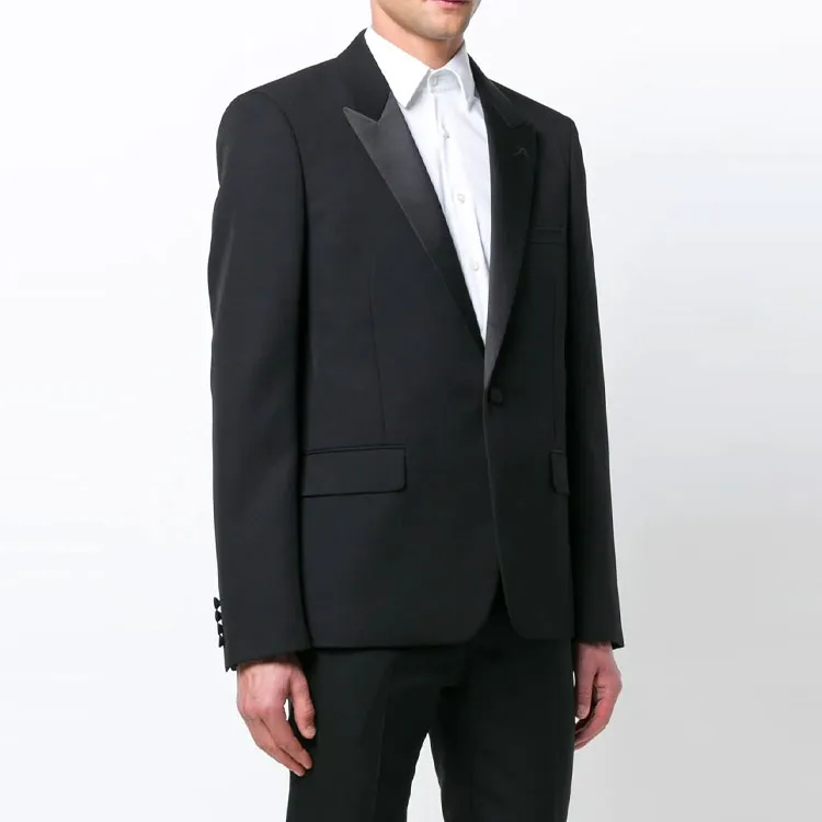 SAINT LAURENT Single Breasted Tuxedo Jacket-3