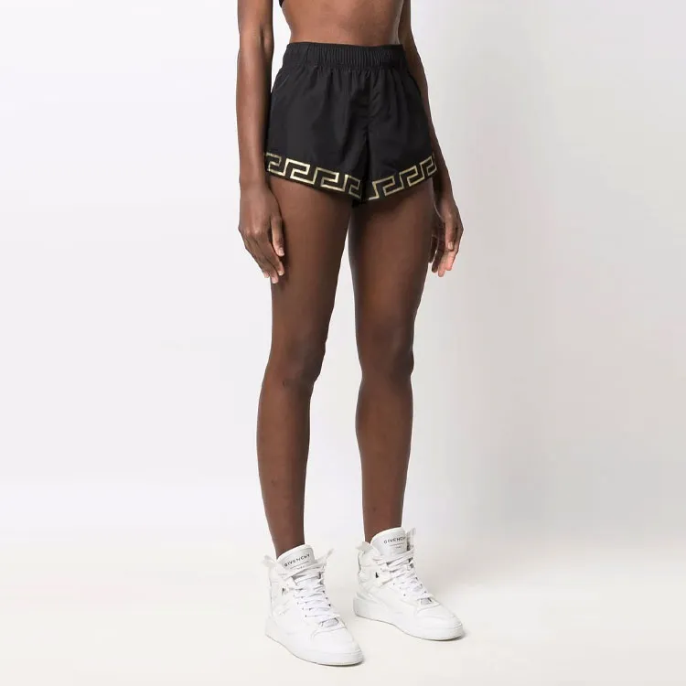VERSACE La Greca Elasticated waist Running Shorts-3