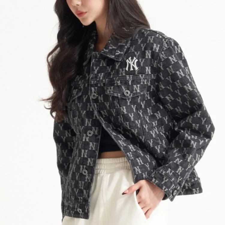 MLB New York Yankees Denim Jackets Women's Gray-2