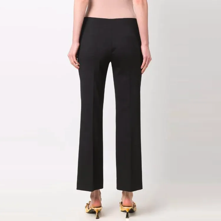 VERSACE High Waist Kick Flare Trousers-2