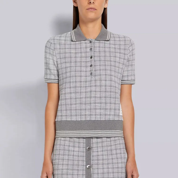 THOM BROWNE· SS22 Polo Shirt Women's Medium Gray-2