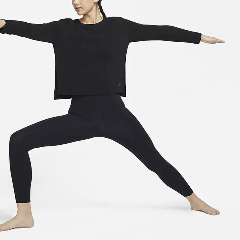 Nike Yoga Dri-FIT Women's Long-Sleeve Top Black-2