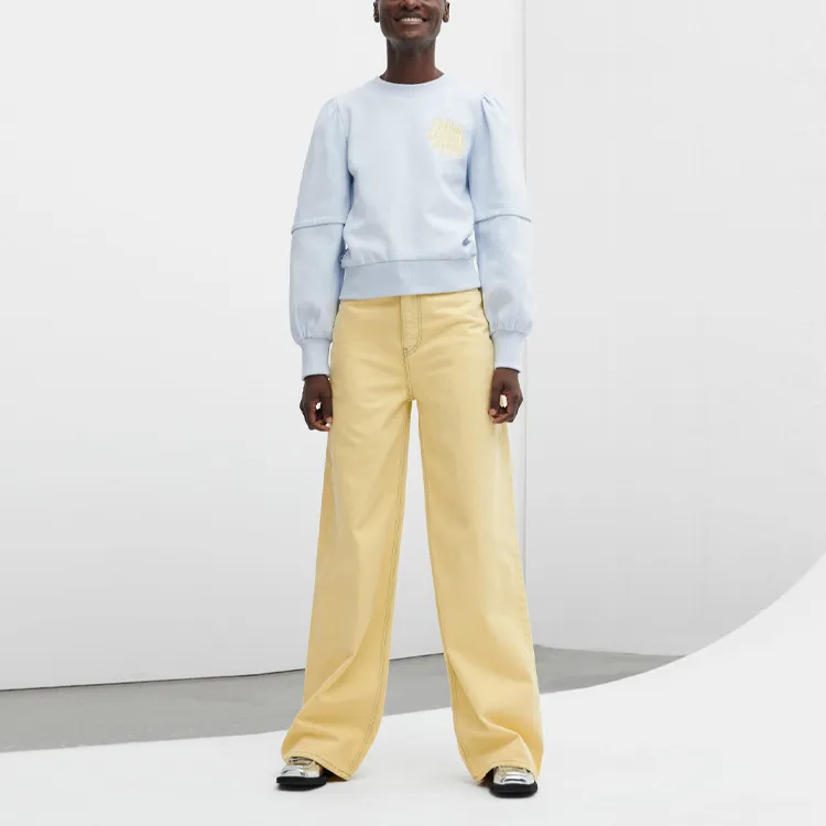 GANNI Jeans Women's Light Yellow-2
