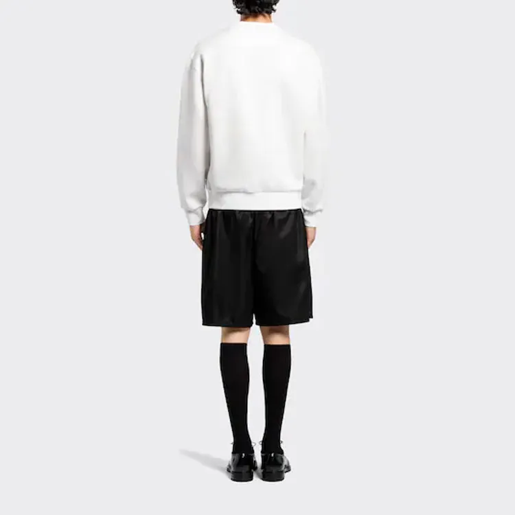 PRADA Chenille Logo Crewneck Sweatshirt-2