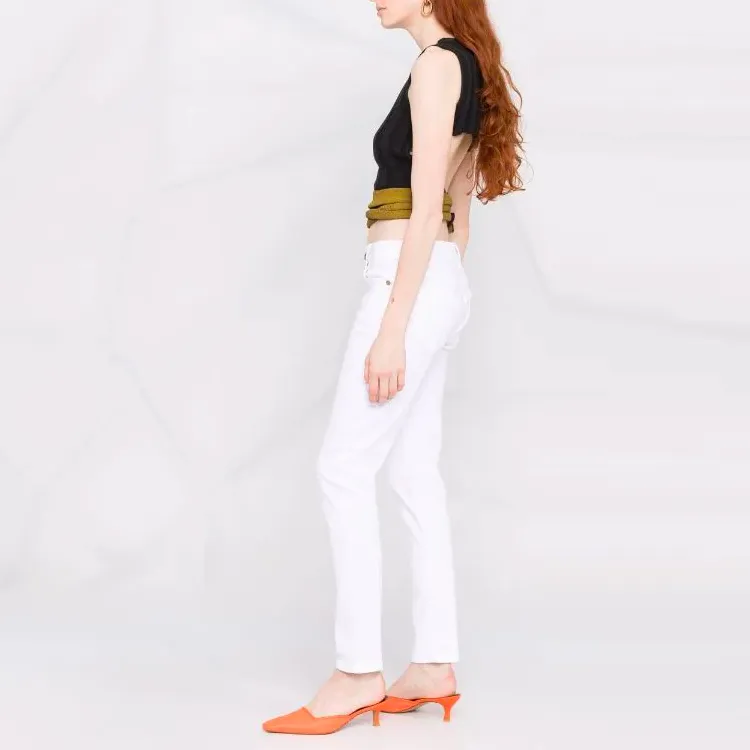 VERSACE JEANS COUTURE SS22 Slim Fit Pants Moderate Jeans Spring And Autumn Women's White-2