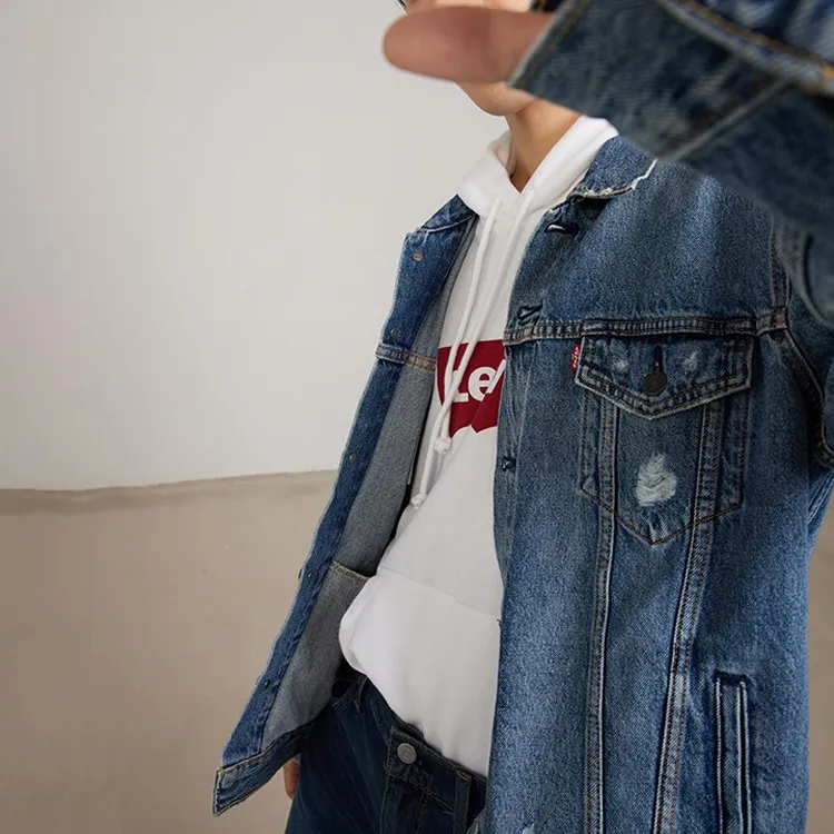 Levis Loose Fit Denim Jacket Unisex Blue-3