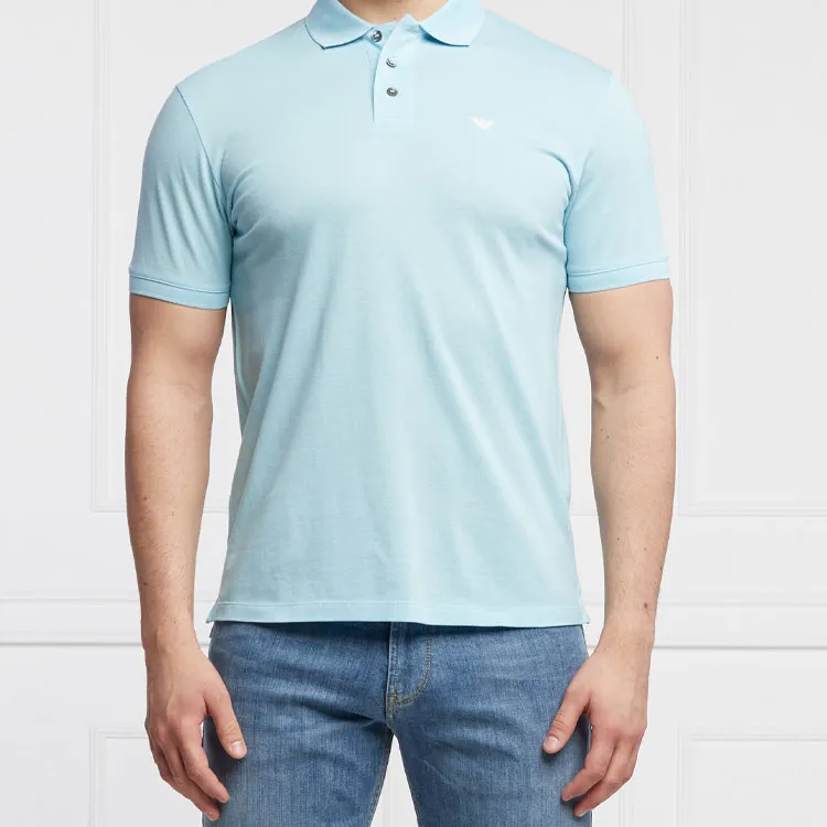 EMPORIO ARMANI SS22 Polo Shirt Men's Sky Blue-5