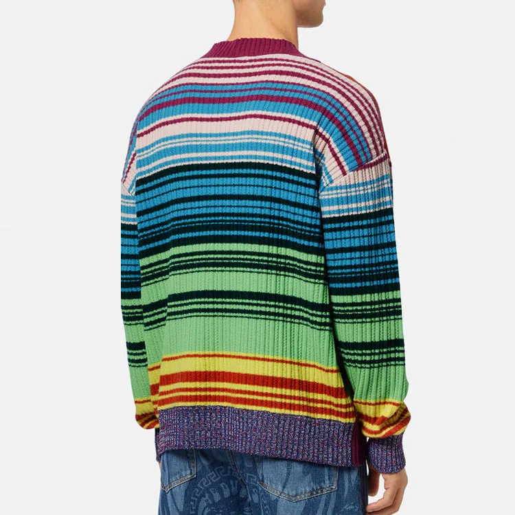 VERSACE Medusa Logo Intarsia Crewneck Jumper-3