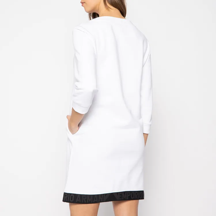 EMPORIO ARMANI Long Sleeved Dresses Women's White-3