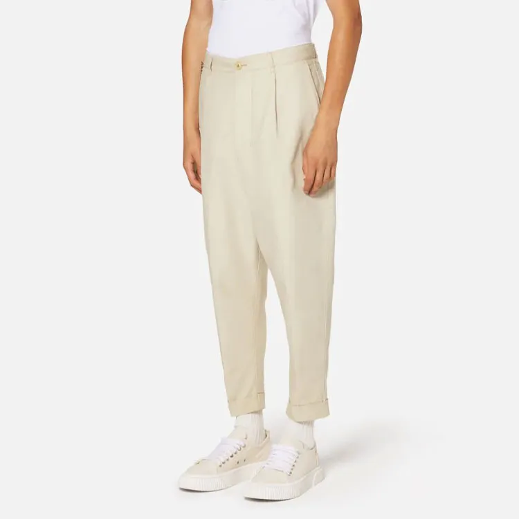 AMIPARIS Turn-Up Cuff Cropped Trousers-3