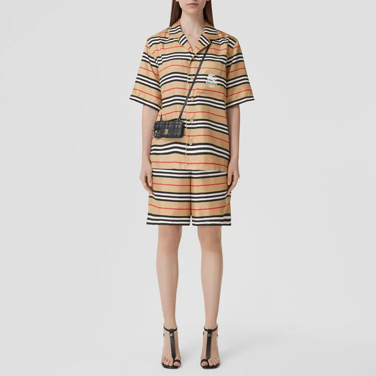 Burberry Icon Silk Pajama Shirt-2
