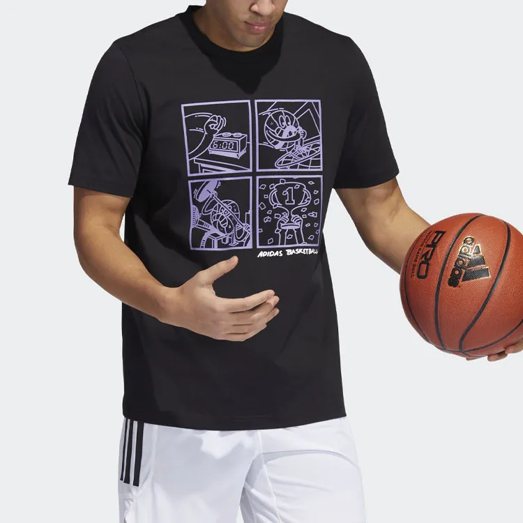 Adidas Set-in Sleeve T-Shirt Men's Black-3