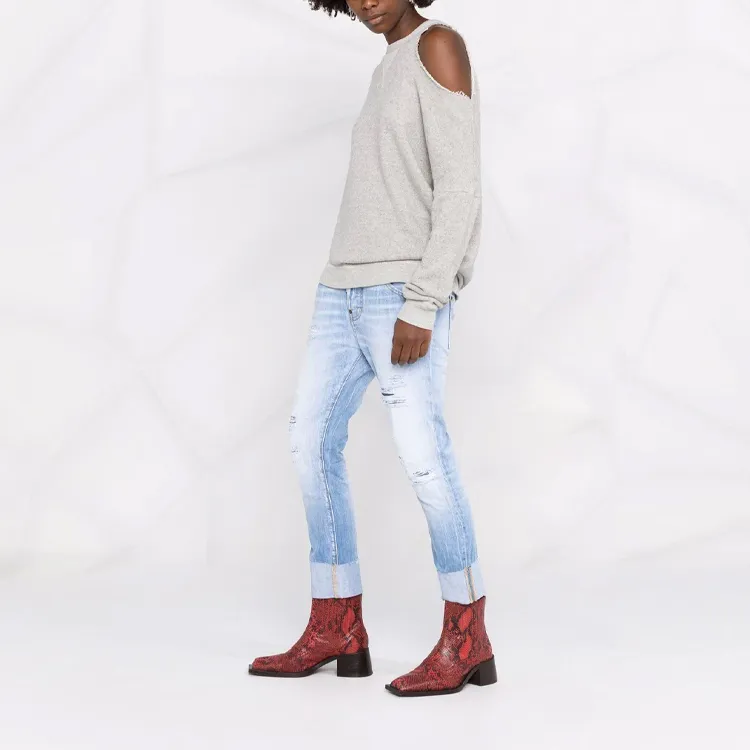 DSQUARED 2 Distressed Cropped Jeans-3
