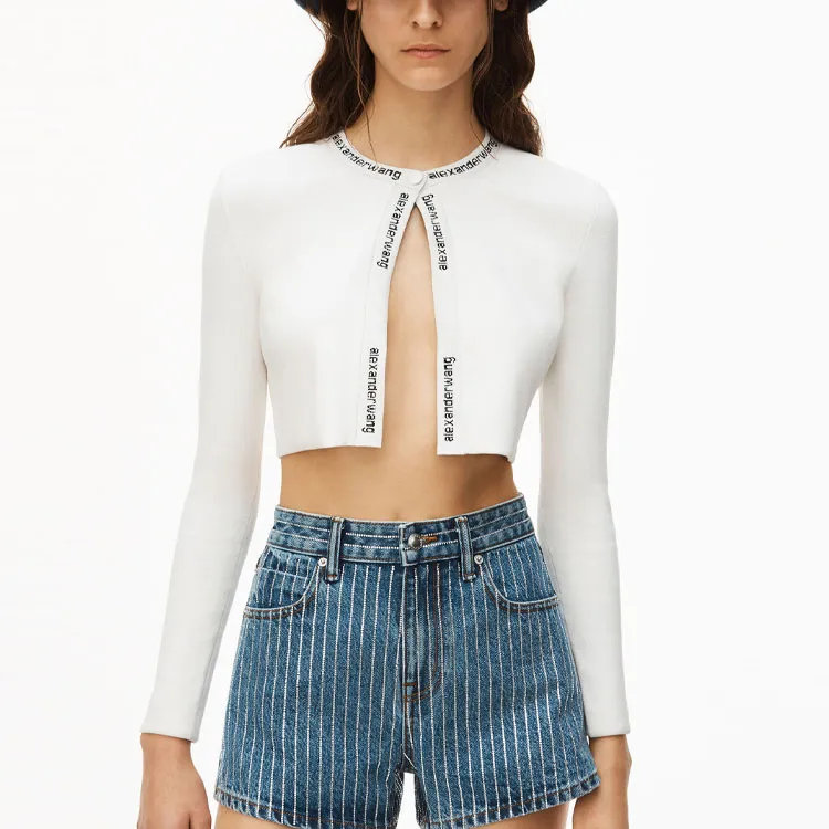 Alexander Wang Denim Shorts Women's Dark Blue-3
