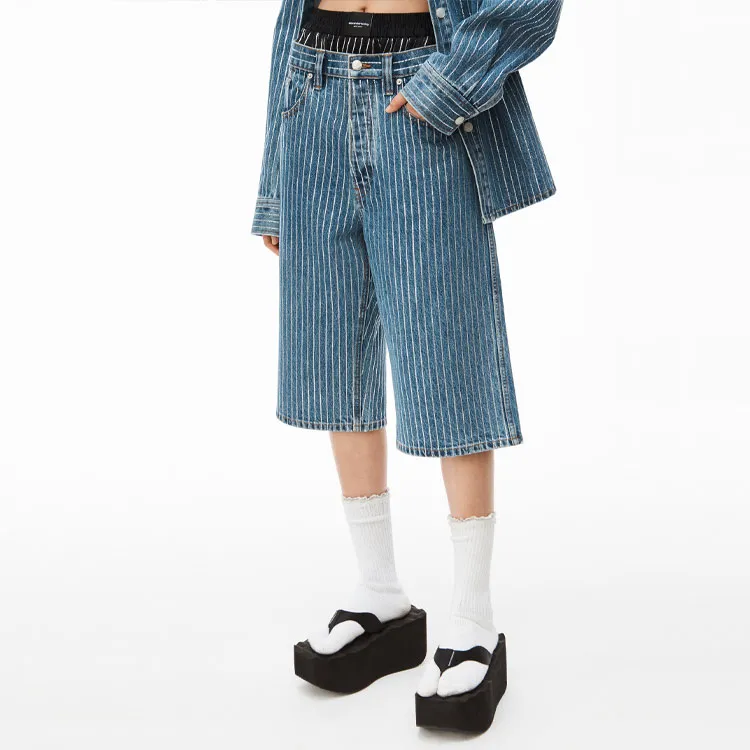 Alexander Wang Below knee Denim Shorts-2