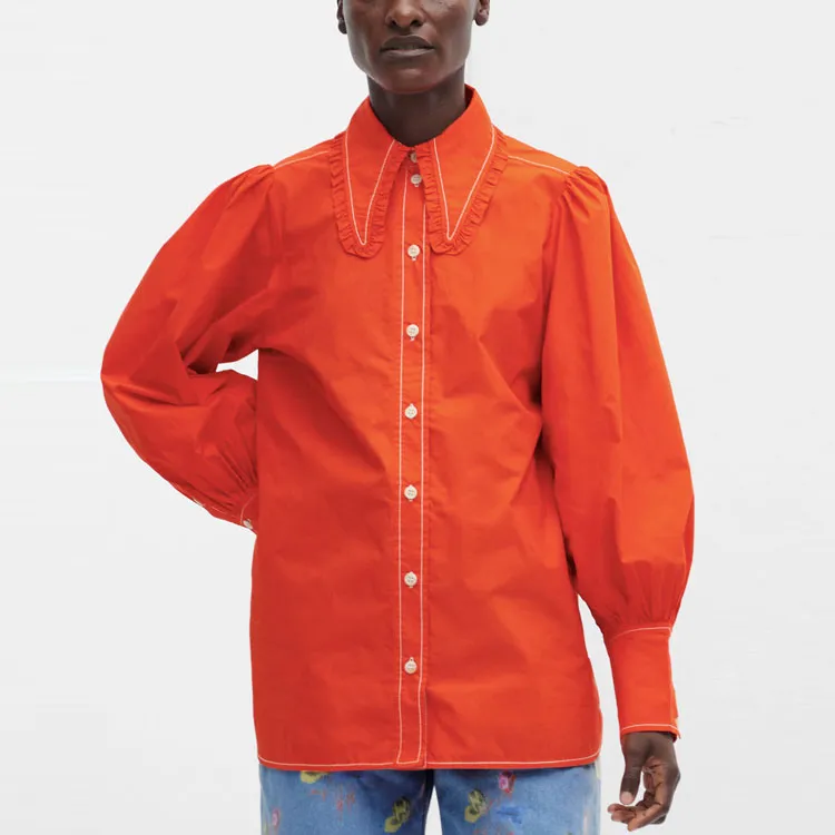 GANNI Shirts Women's Orange-2