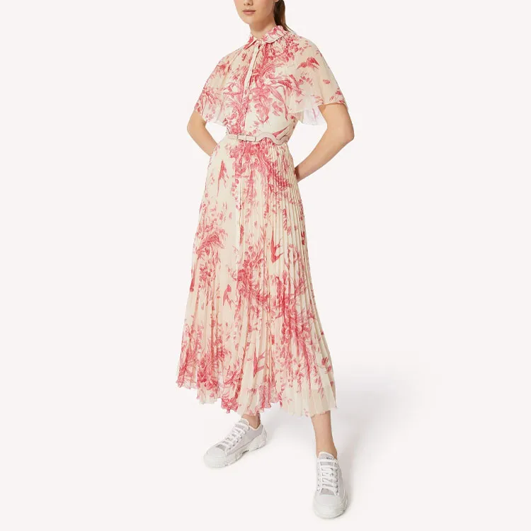 Valentino Short-Sleeved Dresses Women's Red-3