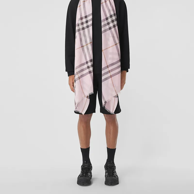 Burberry Check-pattern Cashmere Scarf-4
