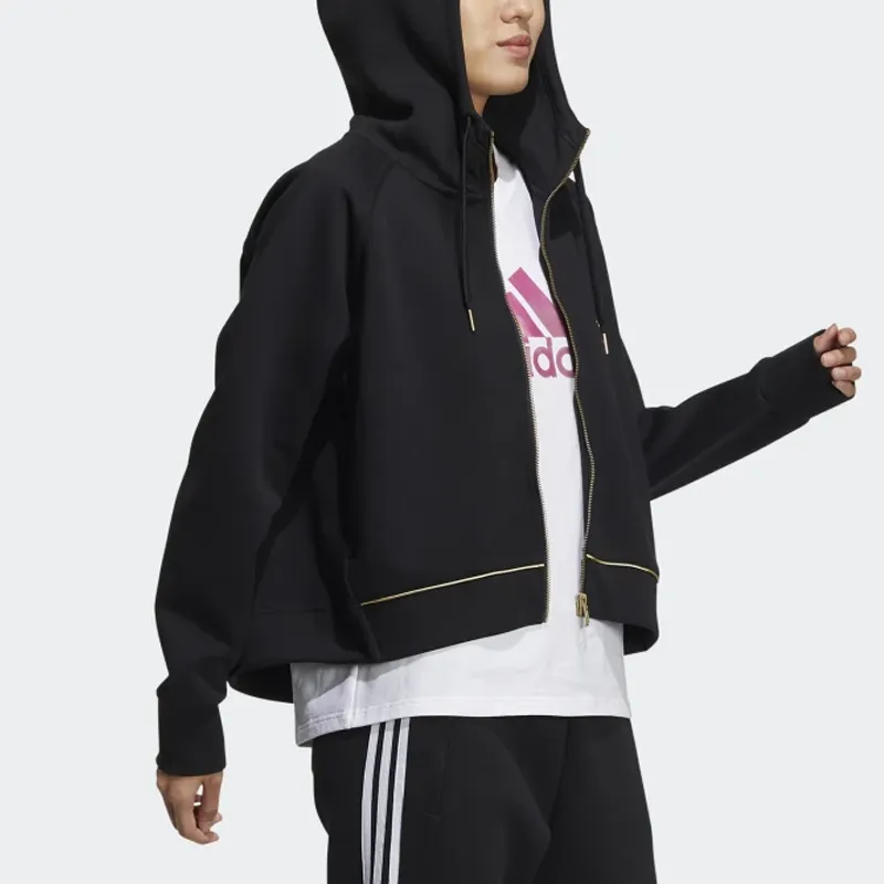 Adidas Cropped Coats Women's Black-3