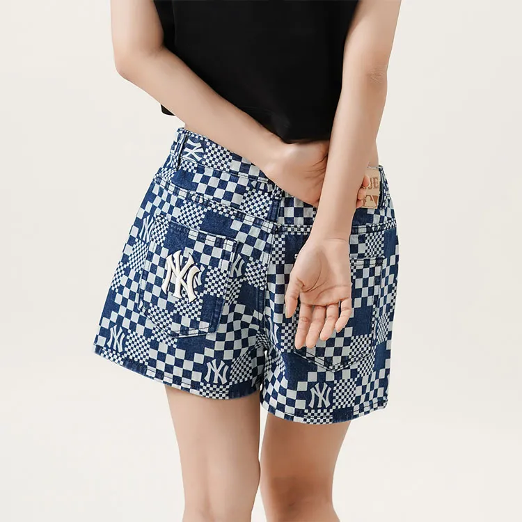 MLB Denim Shorts Women's Blue-4