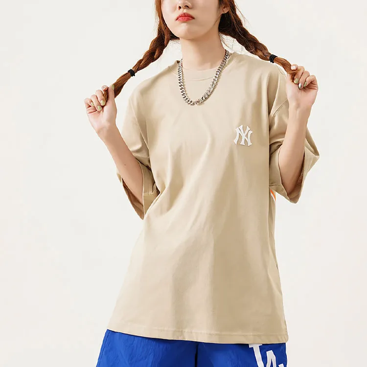MLB T Shirt Unisex Beige Yellow-2
