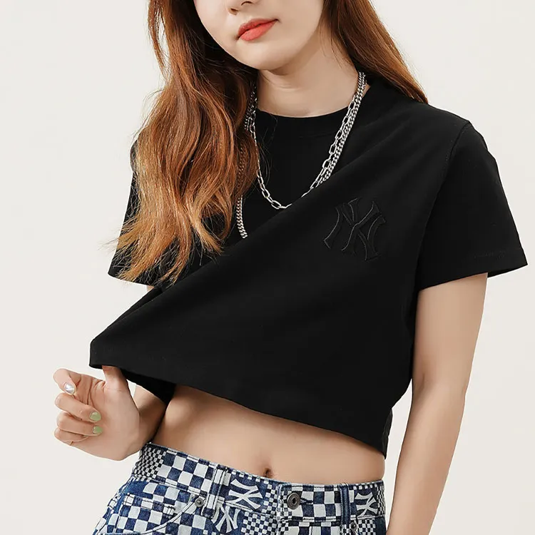 MLB Set in Sleeve T Shirt Women's Black-2