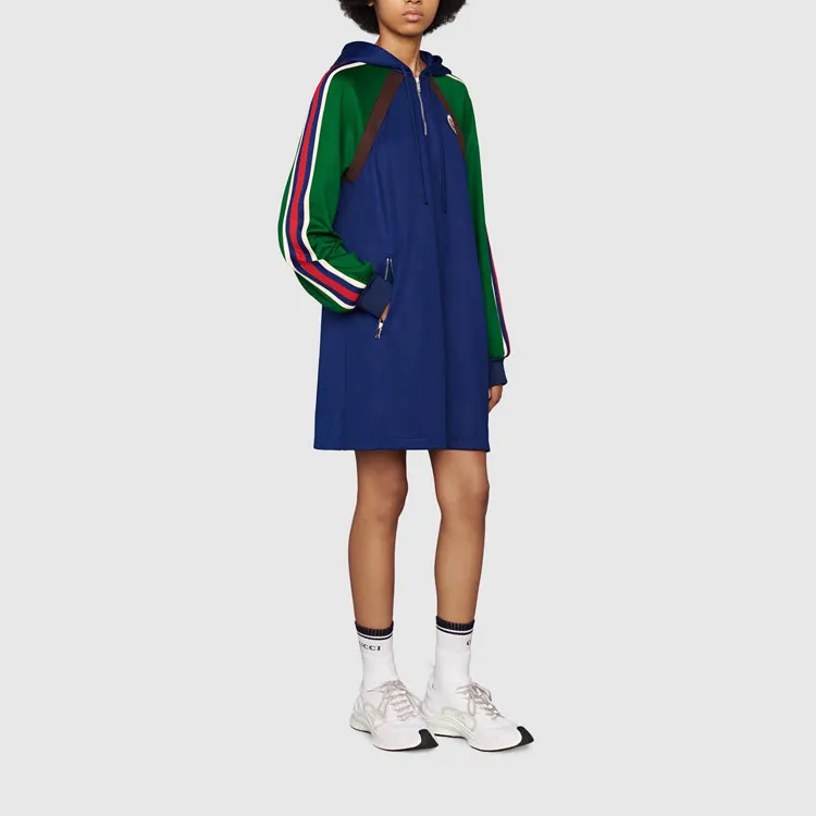 GUCCI SS22 Long Sleeved Dress Women's Blue-1