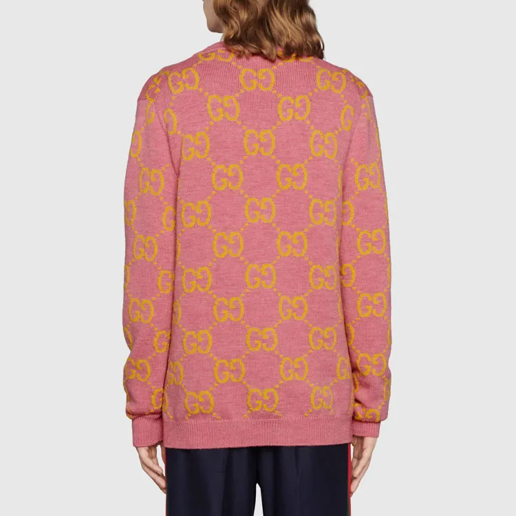 GUCCI Gg Intarsia knit Cardigan-5