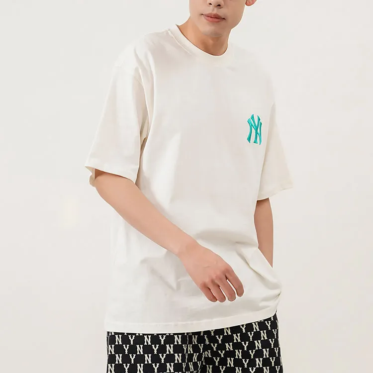 MLB Drop Shoulder Sleeve T-Shirt Unisex Cream-3