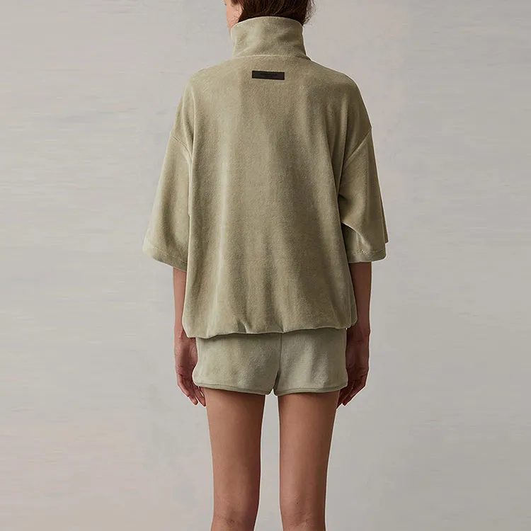 Fear Of God Essentials Sweatshirt Women's Gray Green-2