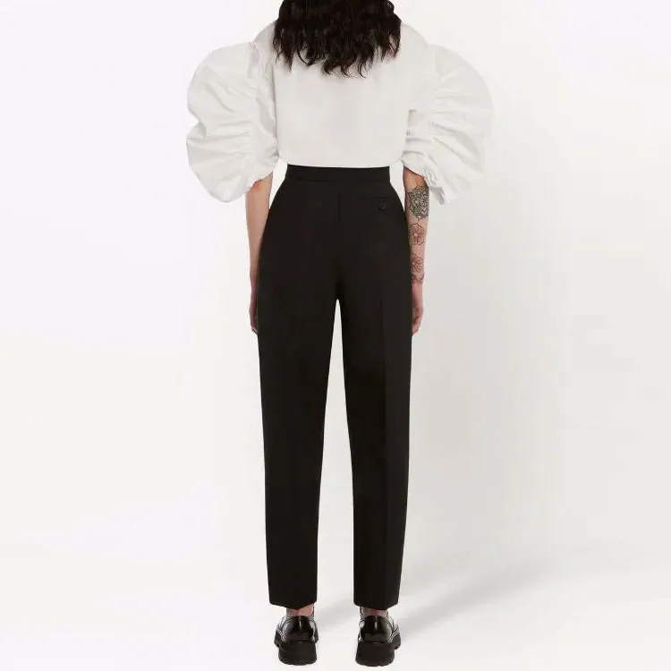 Alexander McQueen Zip detail high waisted Trousers-2