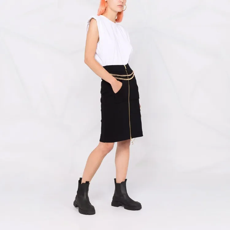 MOSCHINO Casual Long Skirts Women's Black-3